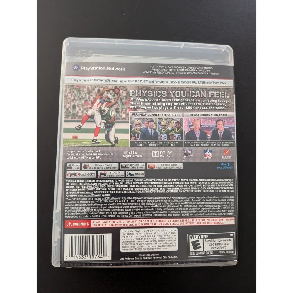 Madden NFL 13 PS3 PlayStation 3‎ - Complete CIB Video Game Football